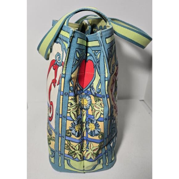 Brighton A Winter’s Love Tote Canvas Hand Sketched T Clancy Large NWOT - Picture 4 of 12